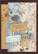 Carte vintage pour c&eacute;l&eacute;brer Papa avec amour